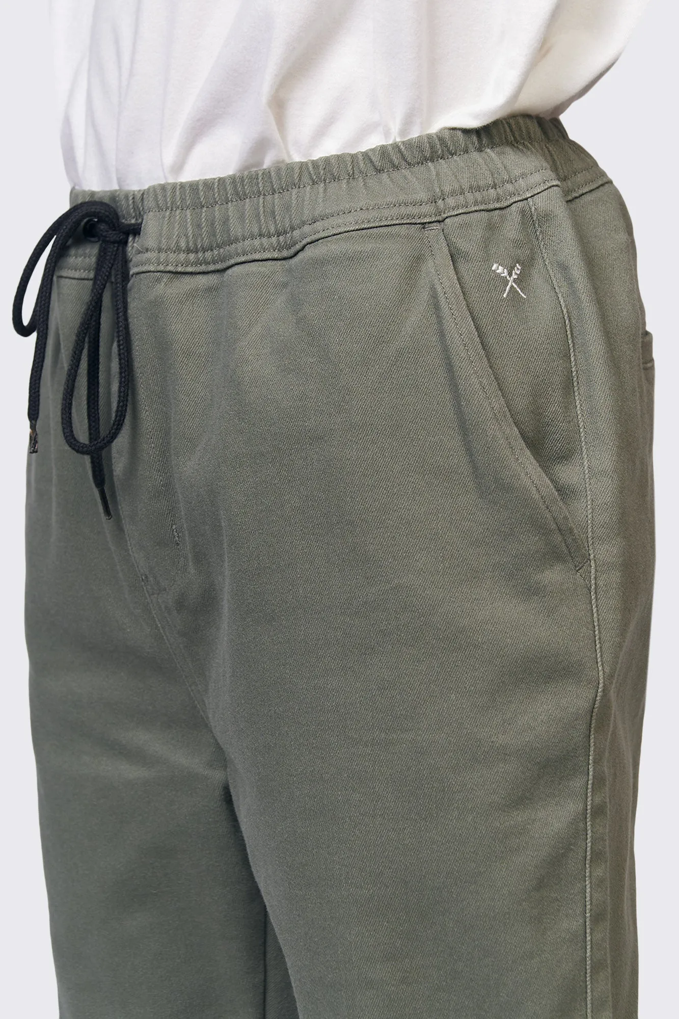 Slim Fit Woven Drawstring Trousers