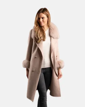 Sloane Wool Coat Beige Blush