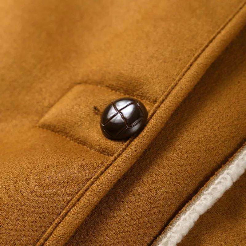 Stylish Sherpa-Lined Artisan Coat