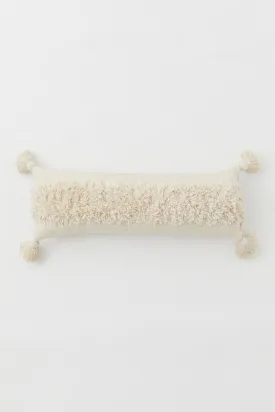 Tasselled rectangular cushion