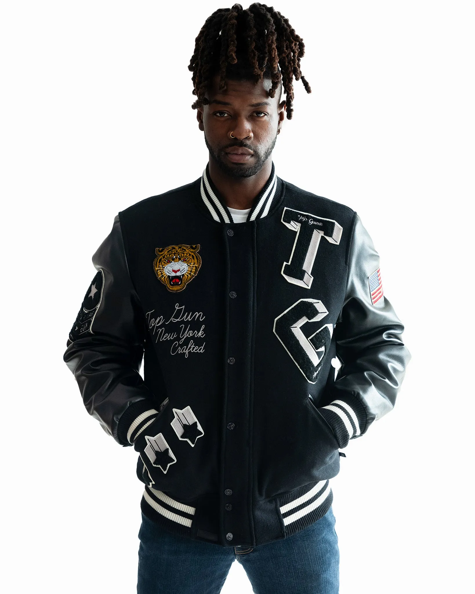 TOP GUN® MEN'S "TIGER" VARSITY JACKET