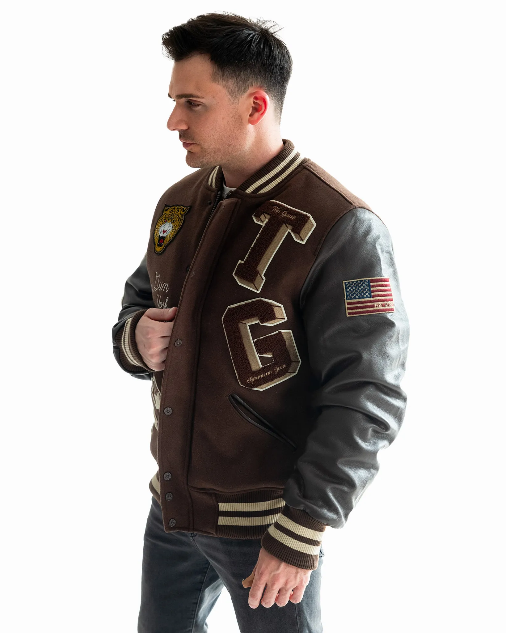 TOP GUN® MEN'S "TIGER" VARSITY JACKET