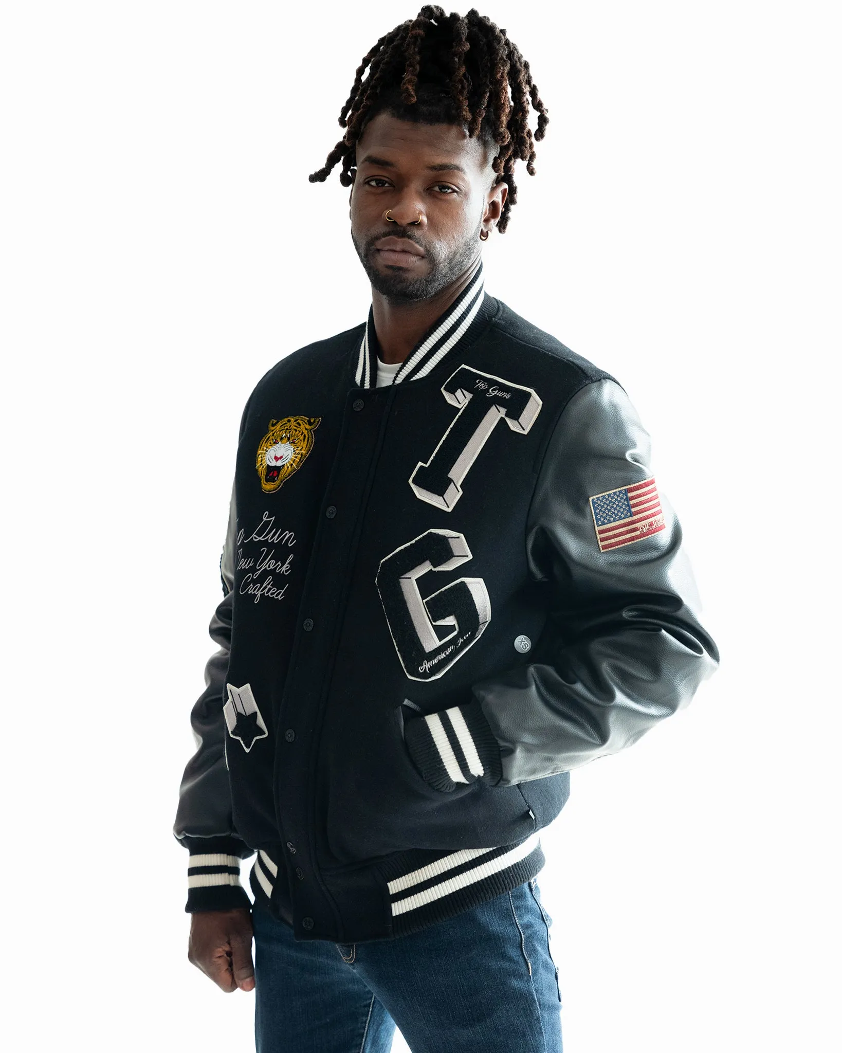 TOP GUN® MEN'S "TIGER" VARSITY JACKET