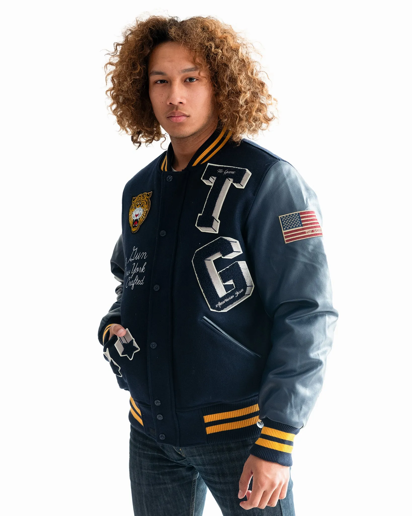 TOP GUN® MEN'S "TIGER" VARSITY JACKET