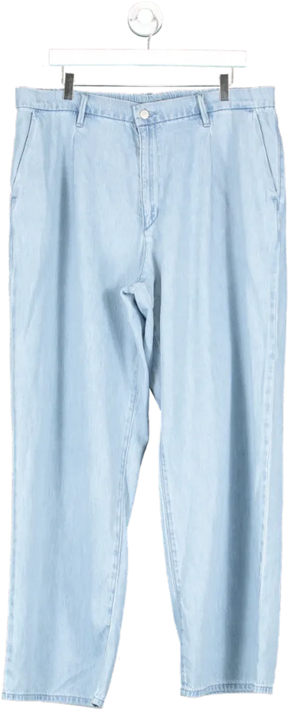 Uniqlo Blue Wide Leg Straight Jeans W34