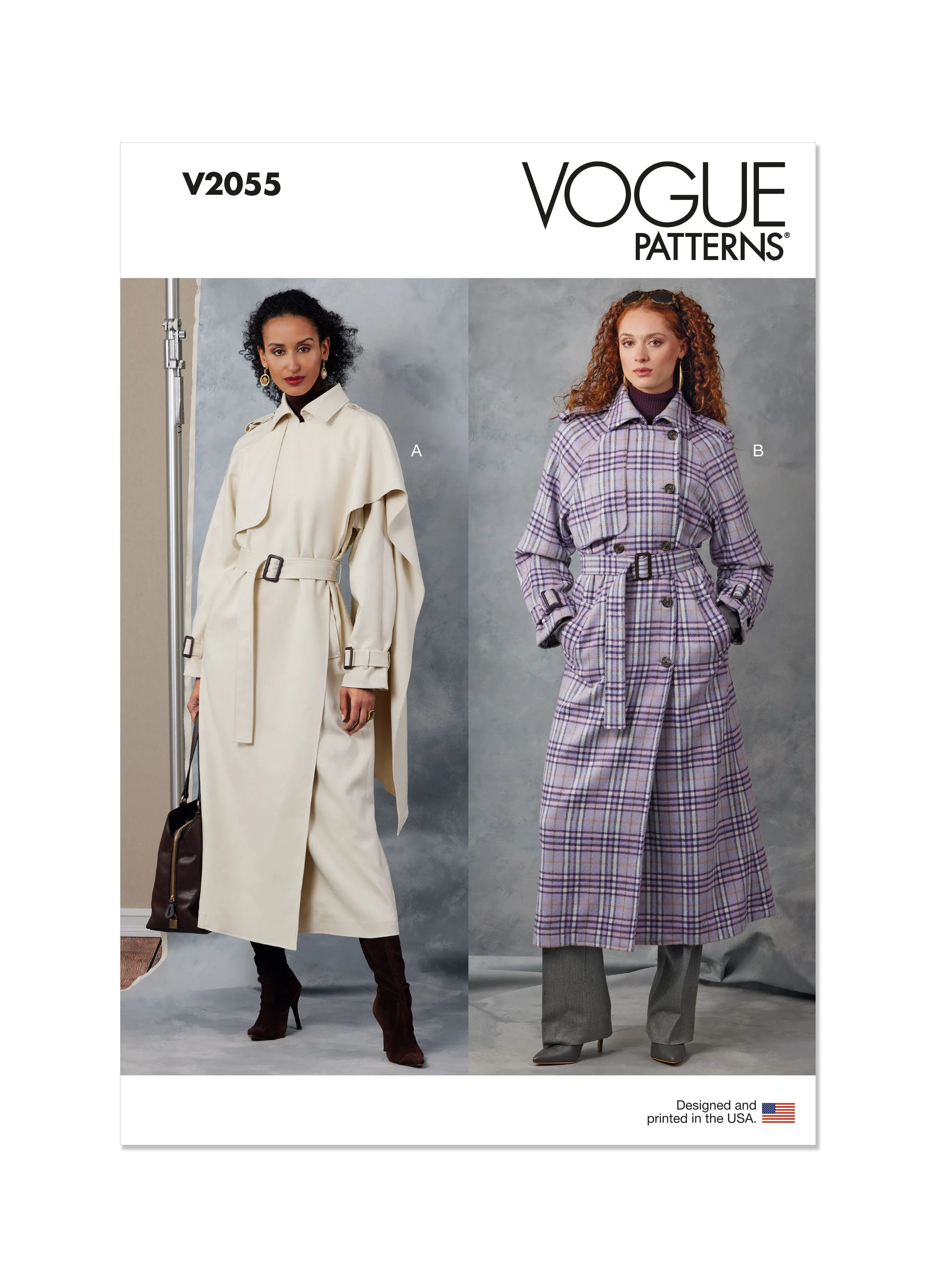 Vogue Sewing Pattern 2055 Trench Coats and Belt