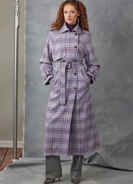 Vogue Sewing Pattern 2055 Trench Coats and Belt