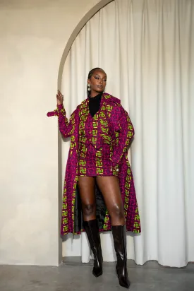 WUNMI African Print Trench Jacket