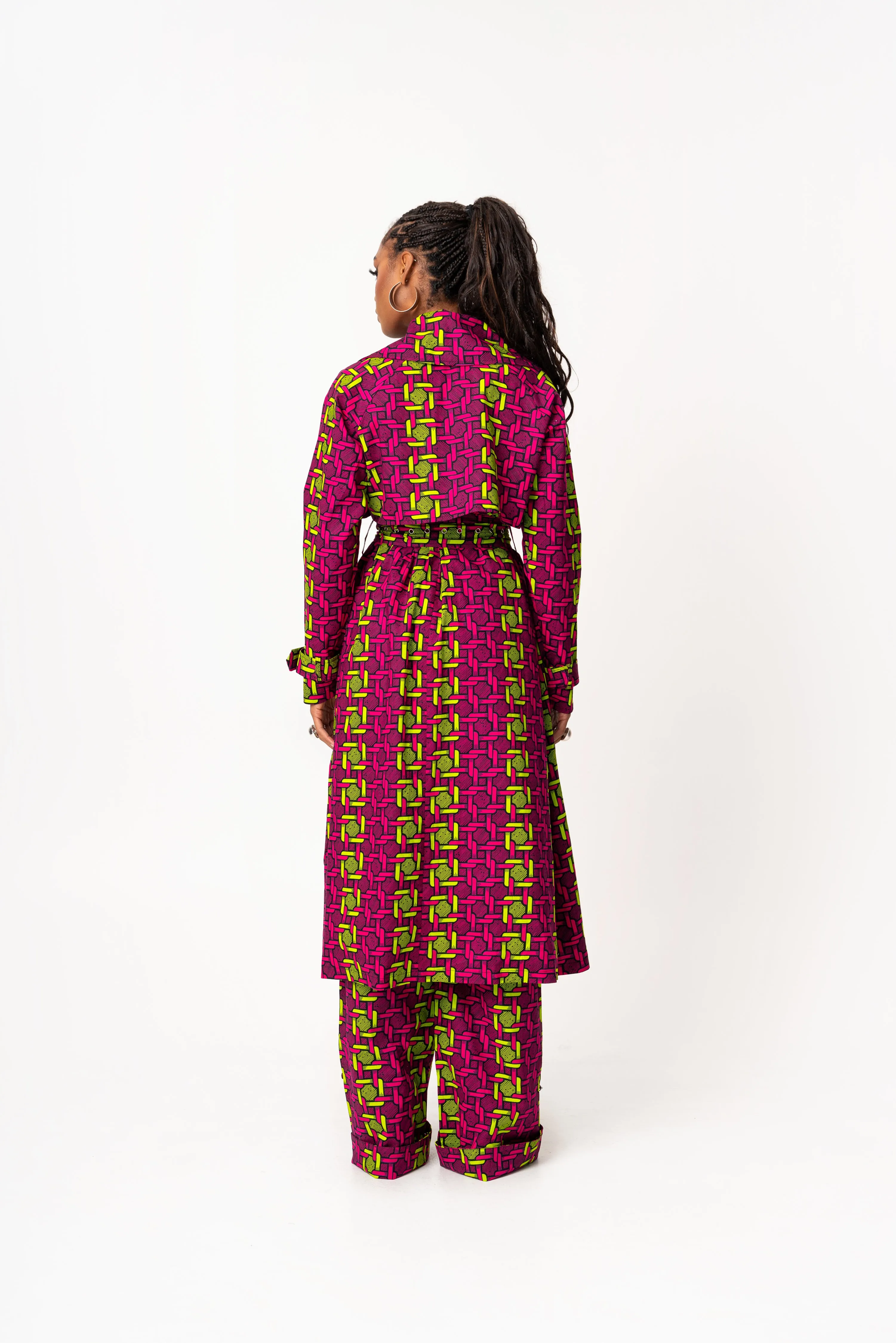 WUNMI African Print Trench Jacket