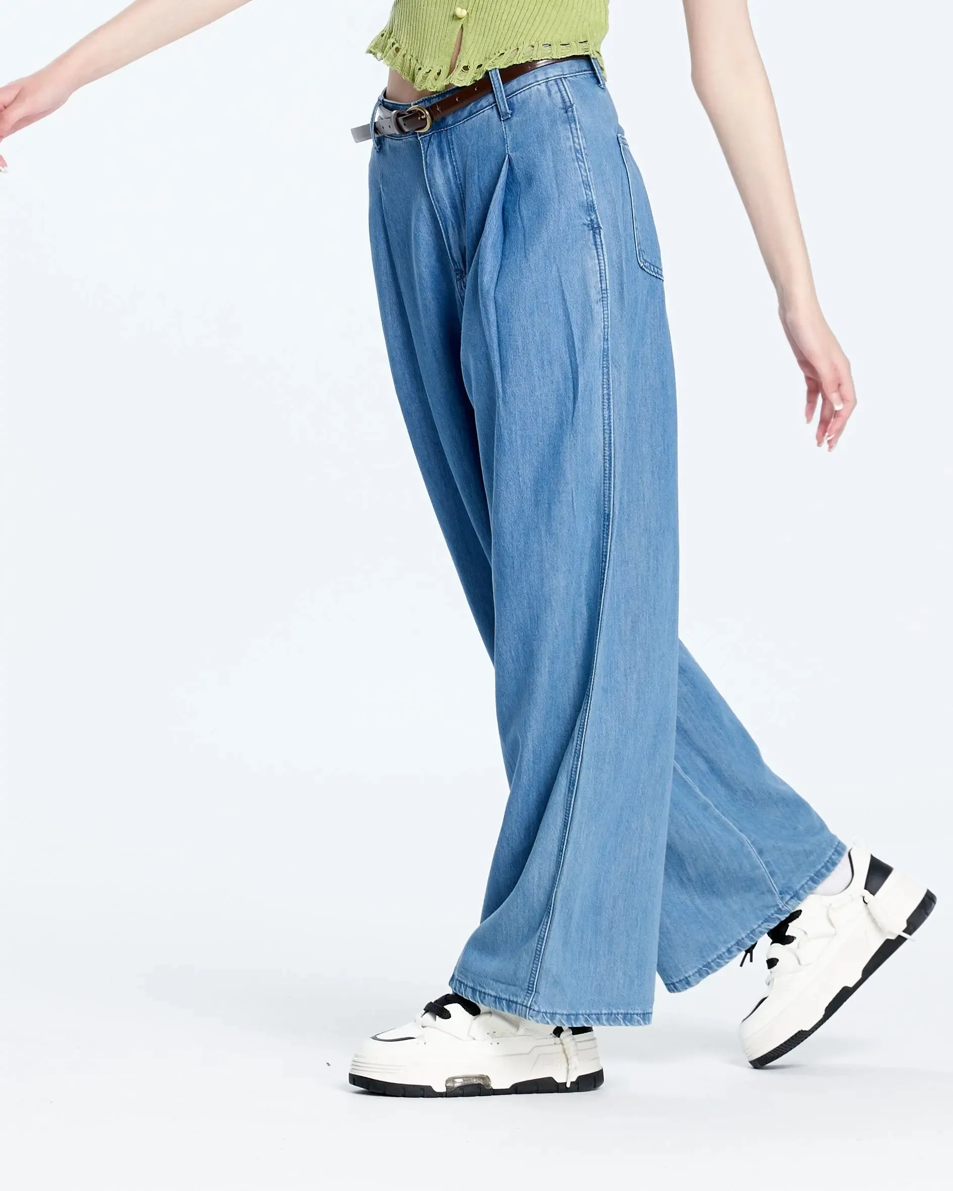 YZ6236 Wide Leg Soft Denim Pants