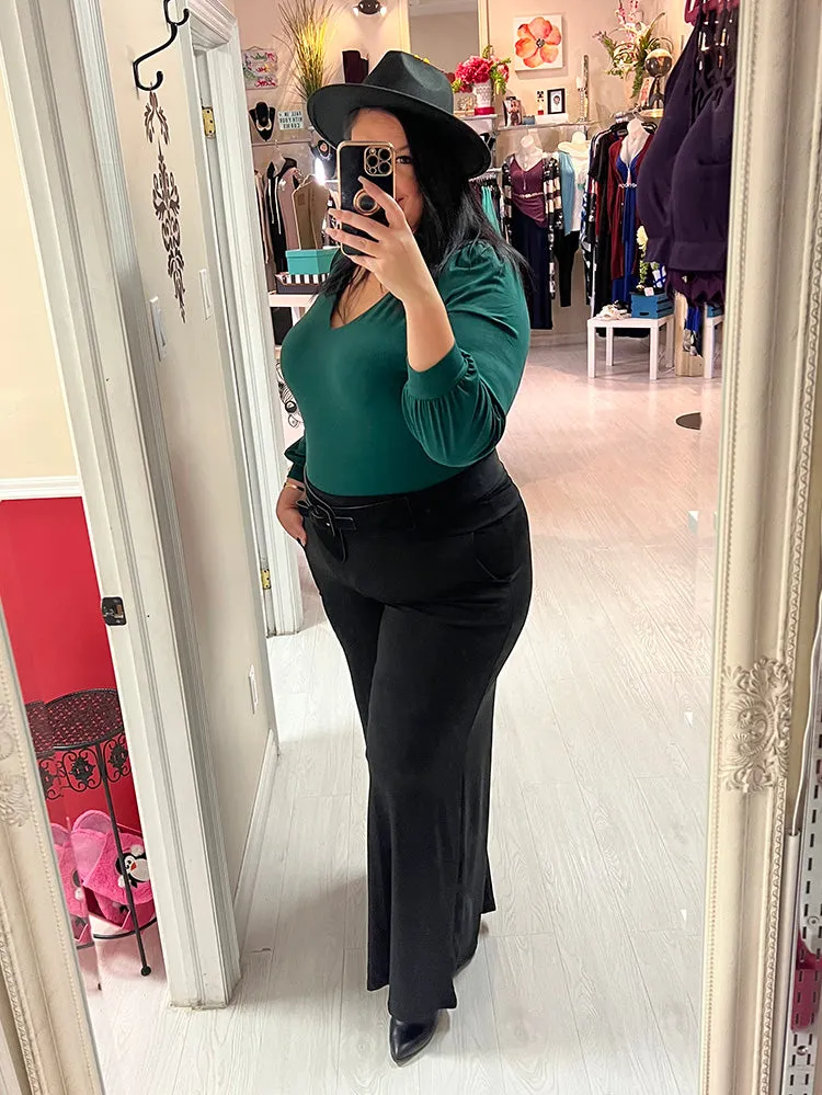 Zara Plus Size Wide Leg Pant in Black