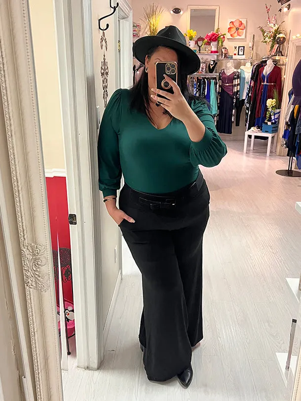 Zara Plus Size Wide Leg Pant in Black